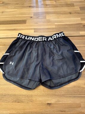 Under Armour Black Women's Athletic Running Shorts with Logo Waistband - Size S